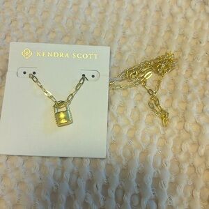 Kendra Scott necklace gold lock